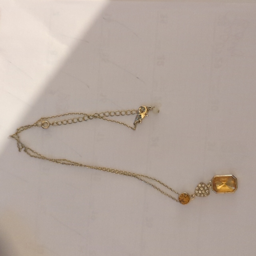 Yellow acrylic necklace